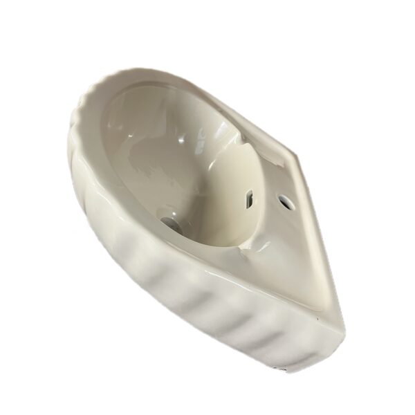 Champagne Trent Mirabelle Shell Shape Pedestal Basin - Image 2