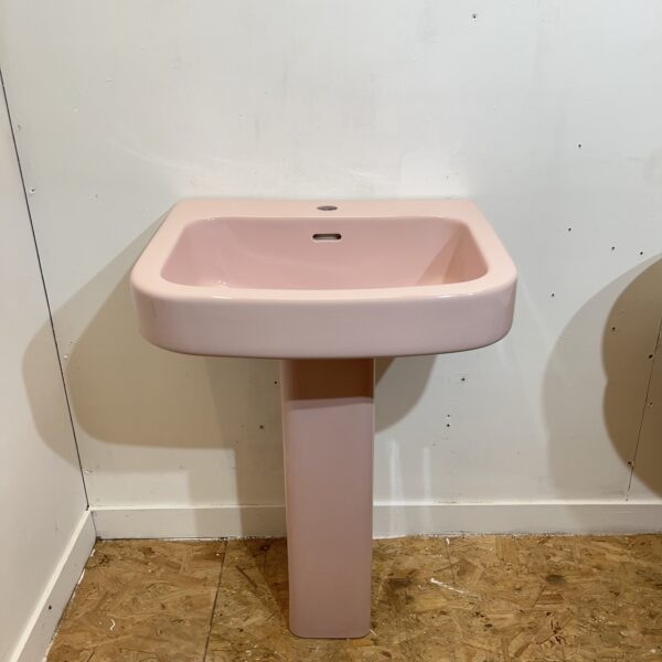 Chiffon Pink Toilet & Basin Cloakroom Set - Image 2