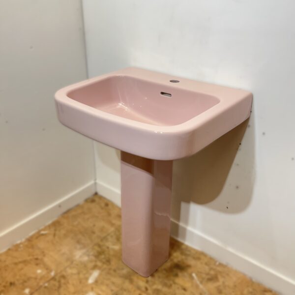 Chiffon Pink Toilet & Basin Cloakroom Set - Image 3