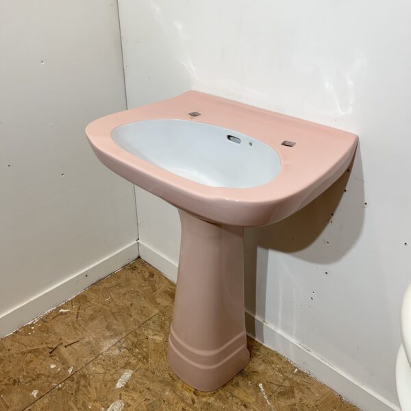 Pink and White Tu-Tone Johnson Brothers Sink - Image 3