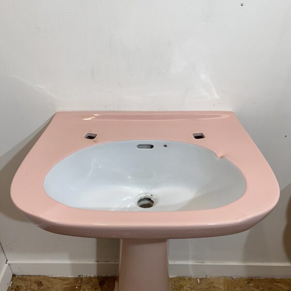 Pink and White Tu-Tone Johnson Brothers Sink - Image 2