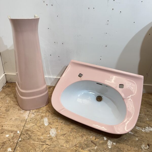 Pink and White Tu-Tone Johnson Brothers Sink - Image 5